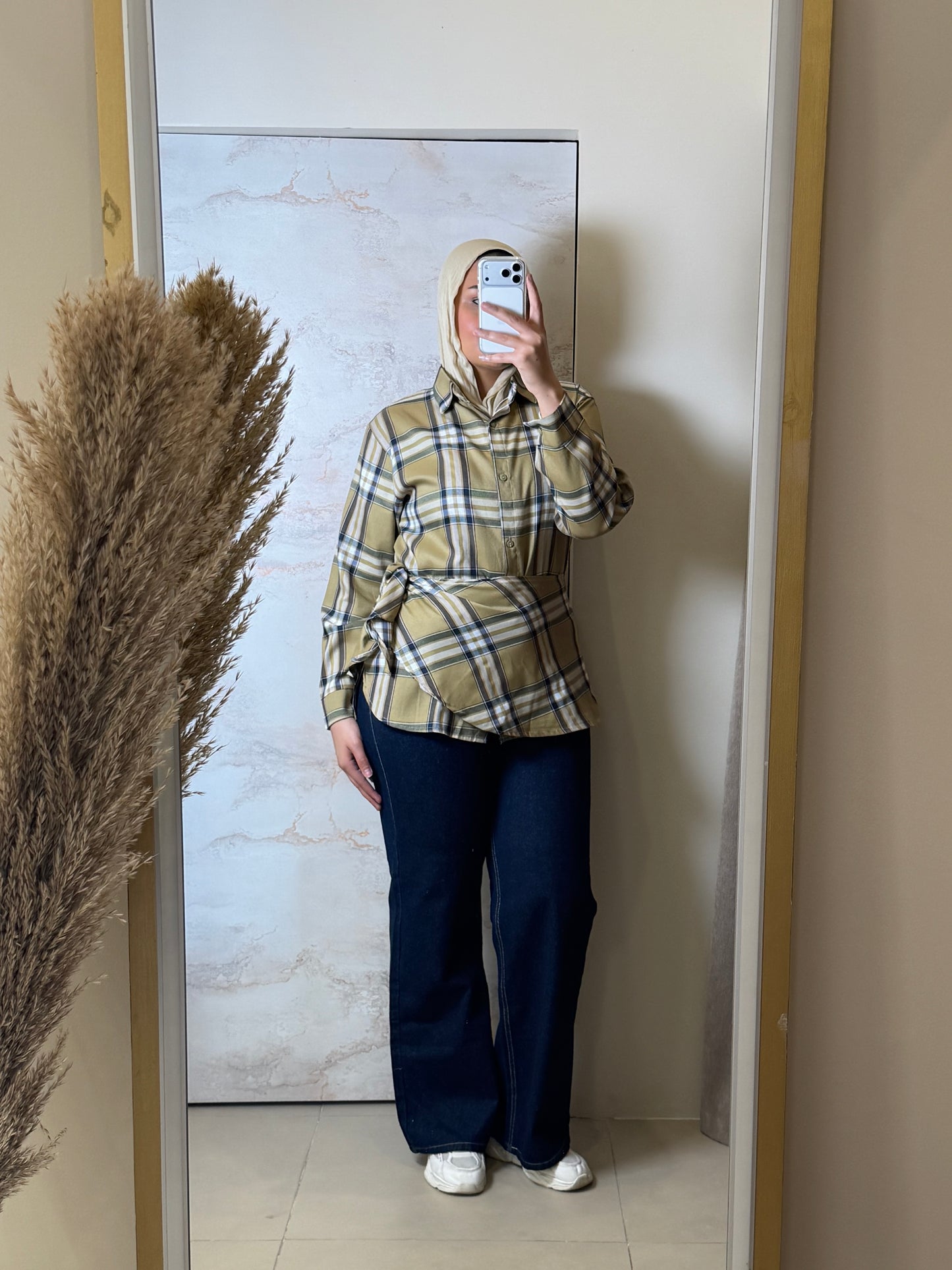 Sky check shirt