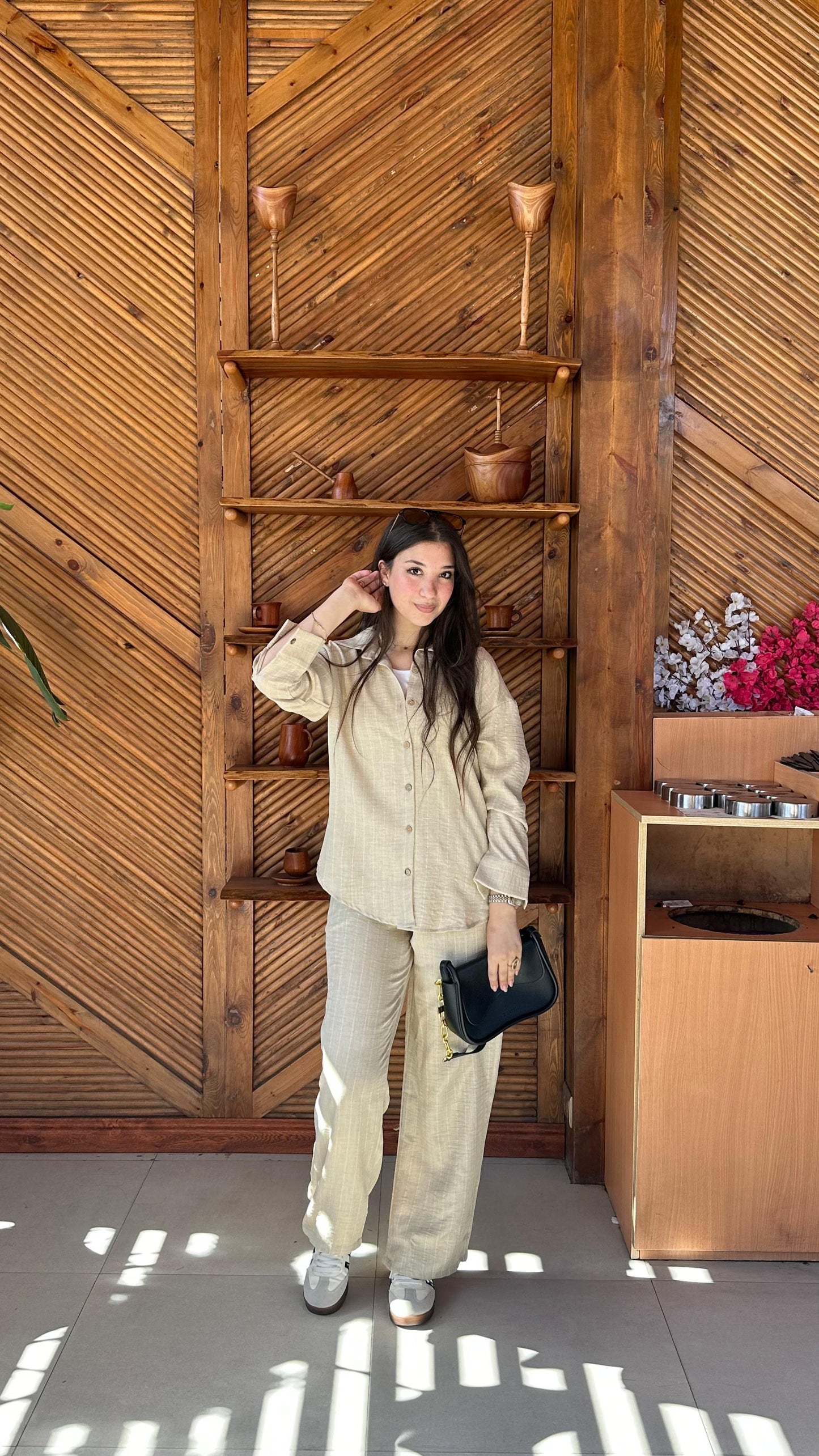 Beige Linen Elegance Set