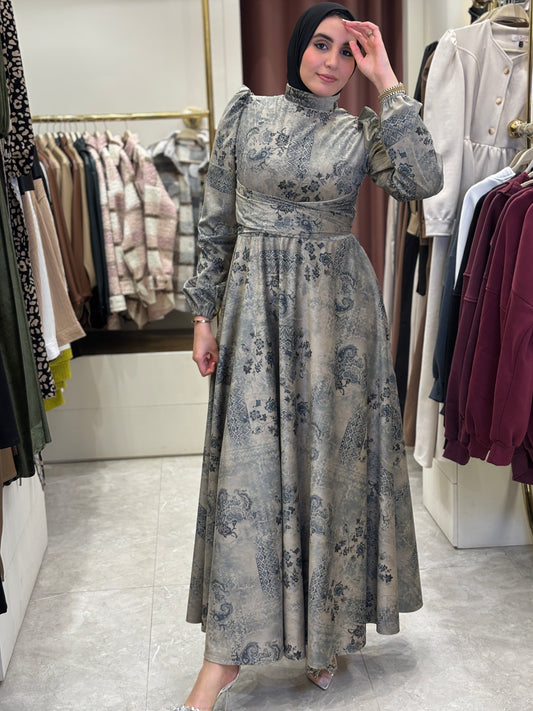Printed suede Dress