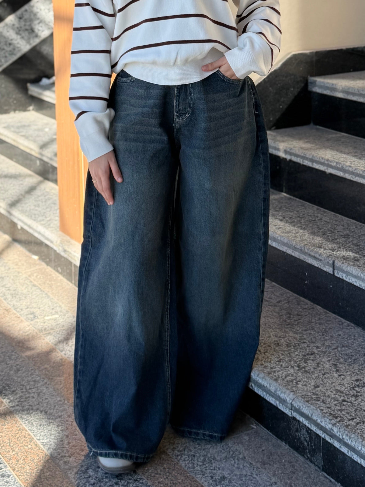 Foleded Denim Pants :