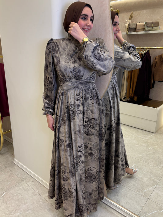 Printed suede Dress