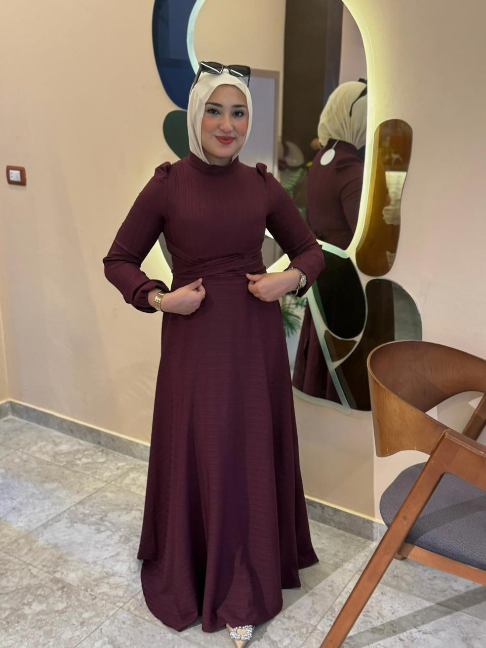 burgandy Minimal dress