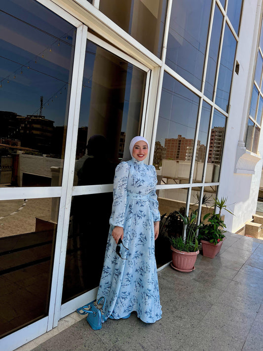 babbyblue patterned dress