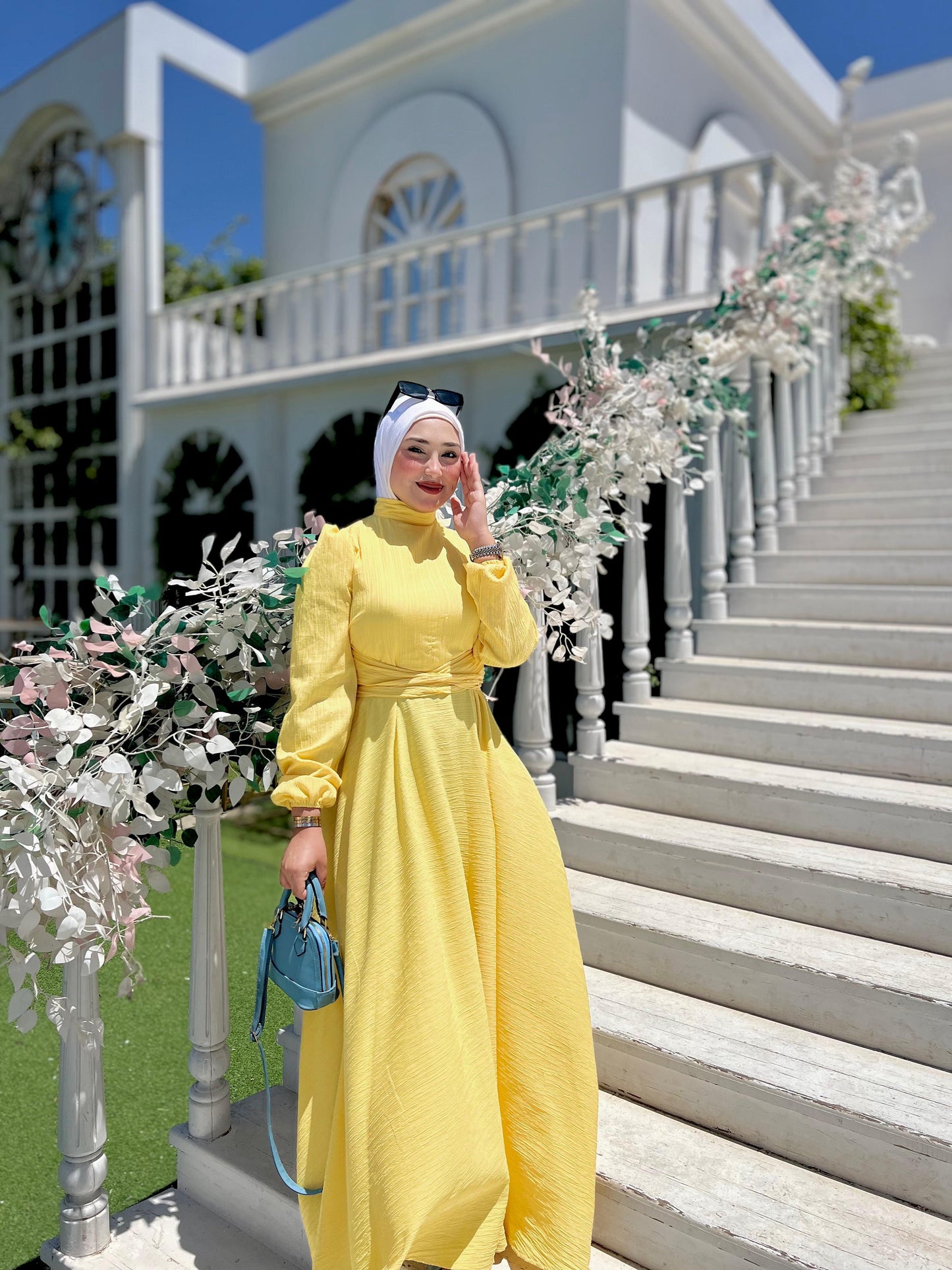 yellow minimal dress