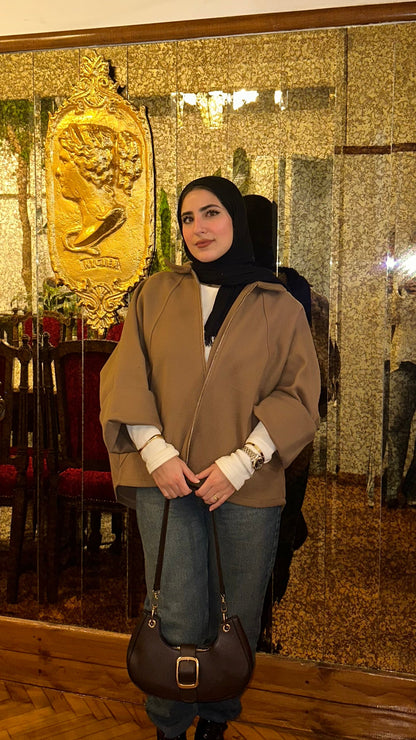 Zipped Wool Blouse : ( Caffe )