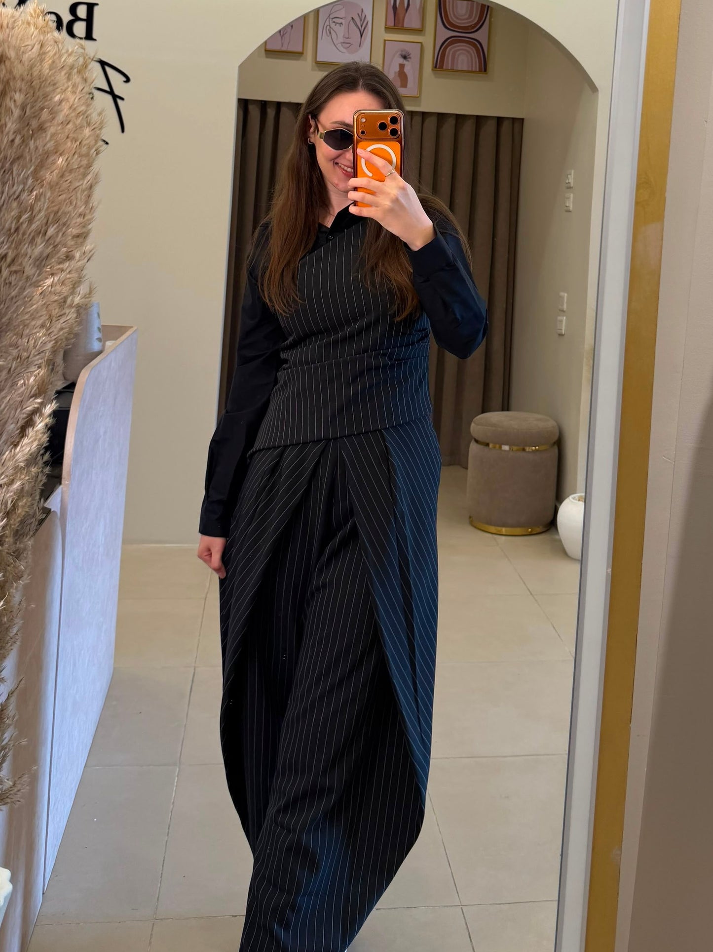 Trendy striped suit