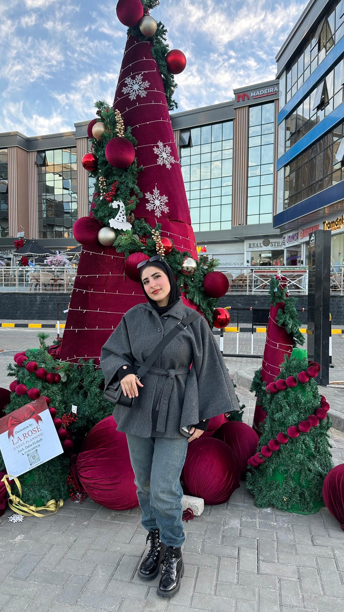 Elegant poncho: ( Gray )