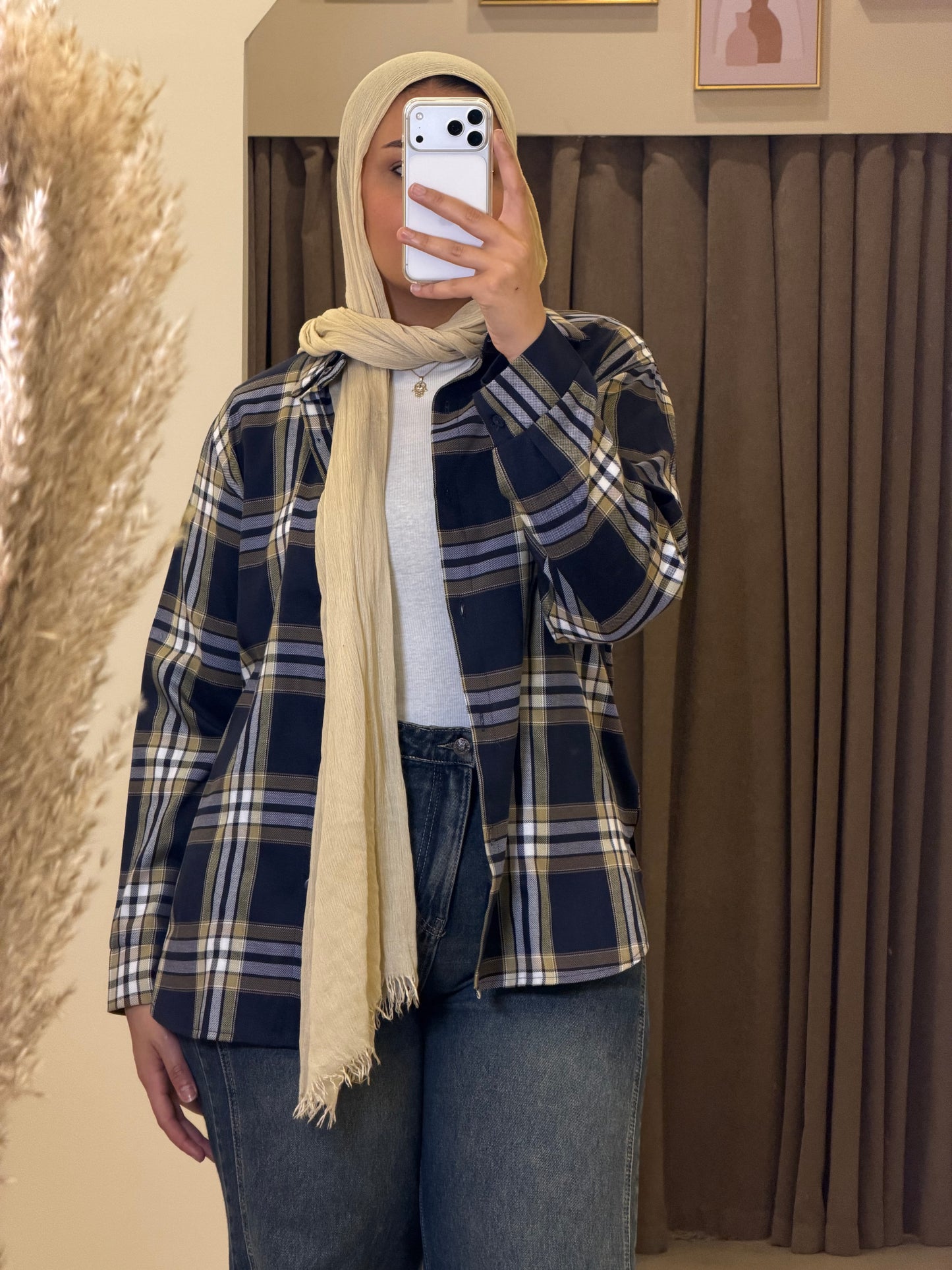 Sky check shirt