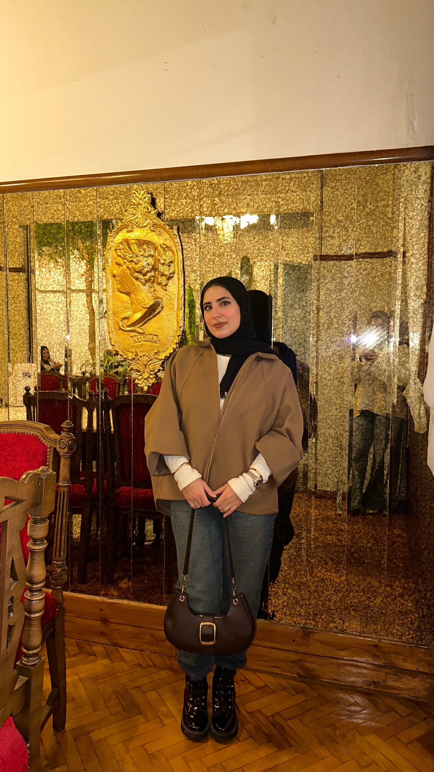 Zipped Wool Blouse : ( Caffe )