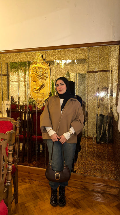 Zipped Wool Blouse : ( Caffe )