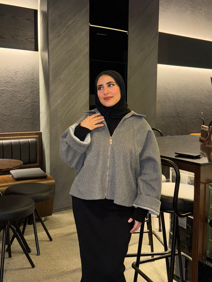 Zipped Wool Blouse  : ( Gary )