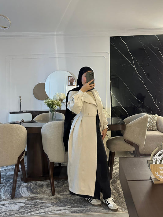 Velora Coat : ( beige) .