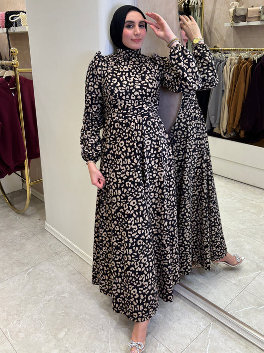 Printed suede Dress