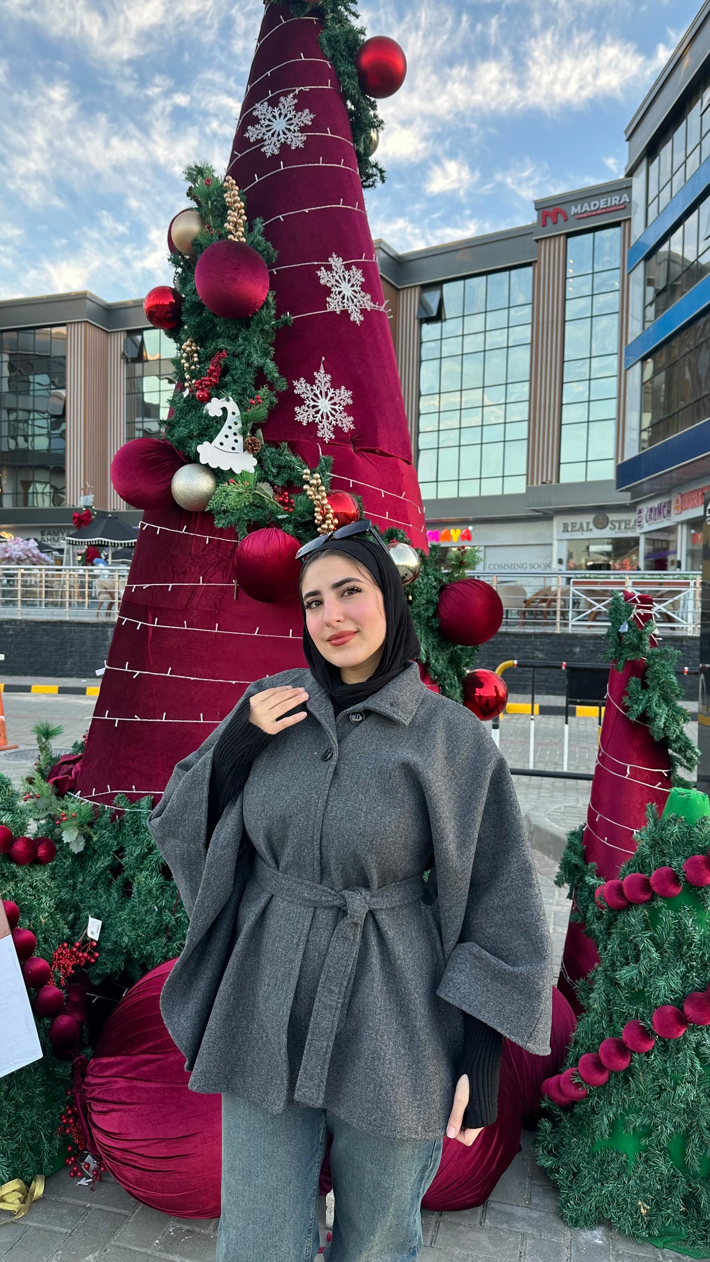 Elegant poncho: ( Gray )