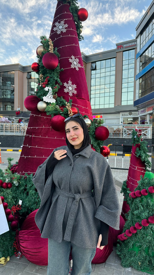 Elegant poncho: ( Gray )