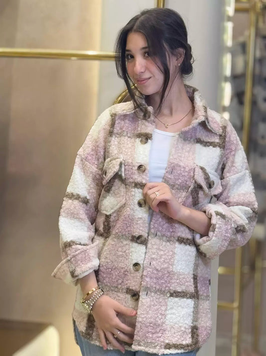 Blush Plaid (Light Pink) Flannel Shirt
