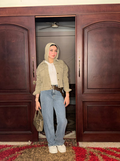 Crop Gabardine Jacket