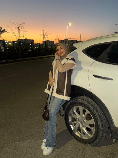 Warm Fur Jacket :  ( Brown)