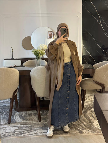 Velora Coat : ( brown) .