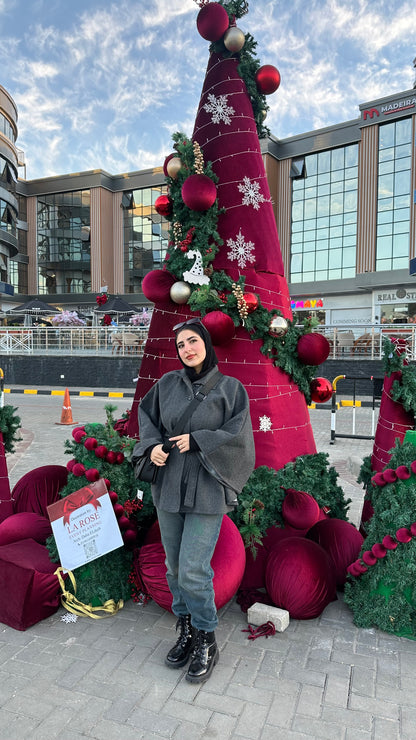 Elegant poncho: ( Gray )