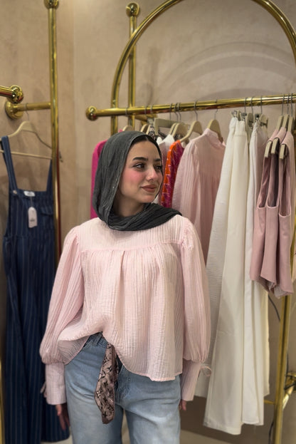 Fuffle Vibe Top : (Baby pink)