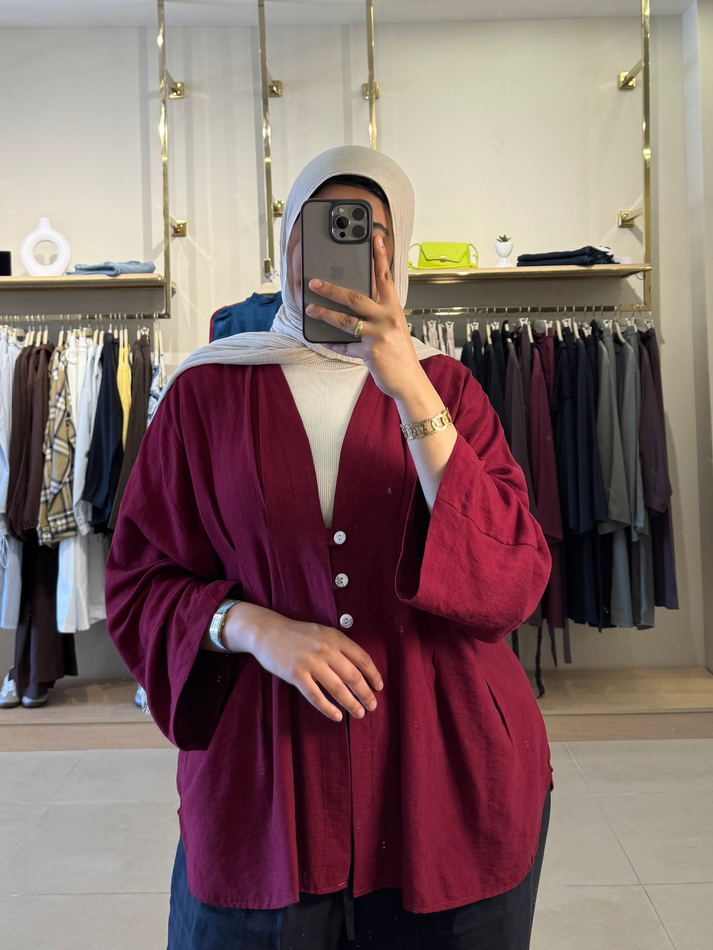 Oversize Buttoned Blouse