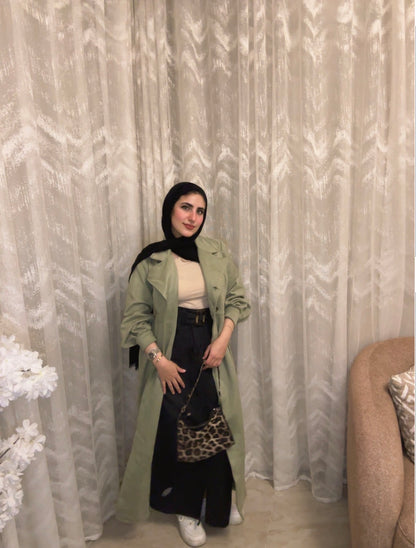 Velora Coat : ( Mint green) .