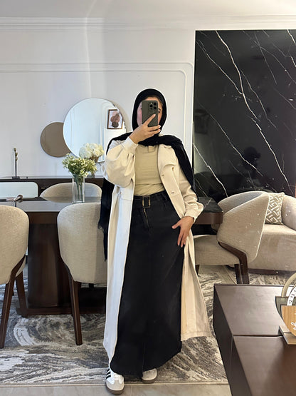 Velora Coat : ( beige) .