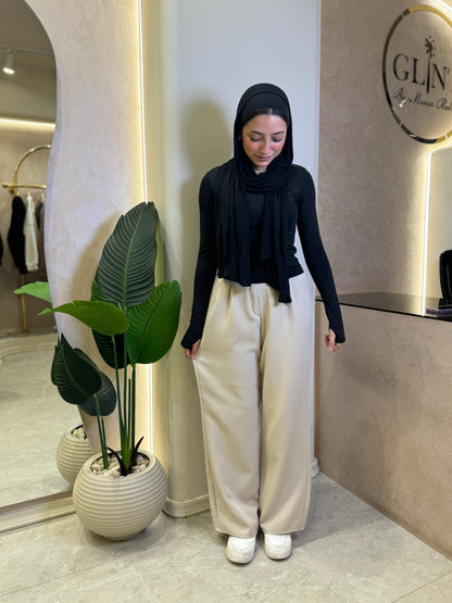 beige formal pants glint