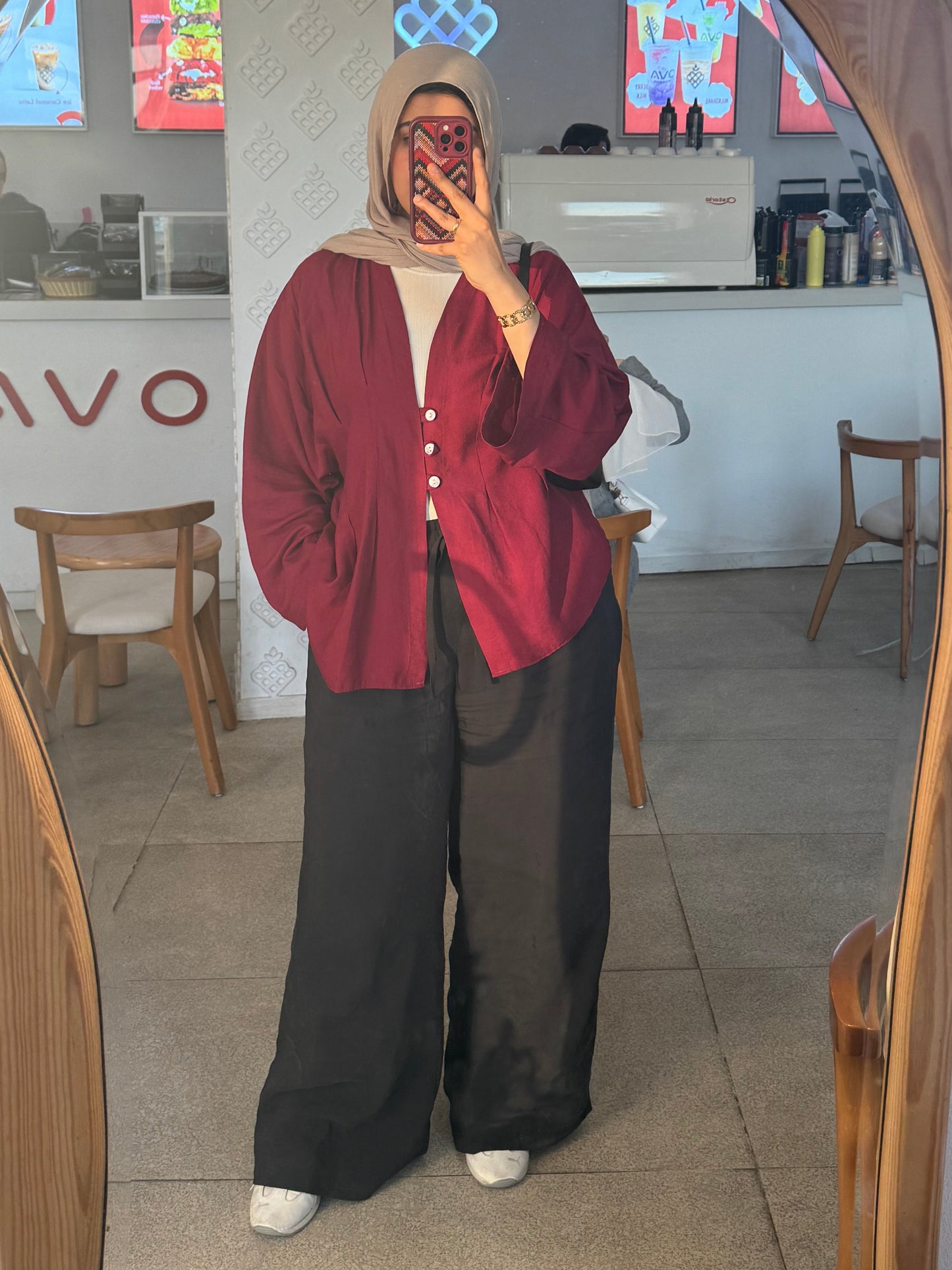 Oversize Buttoned Blouse