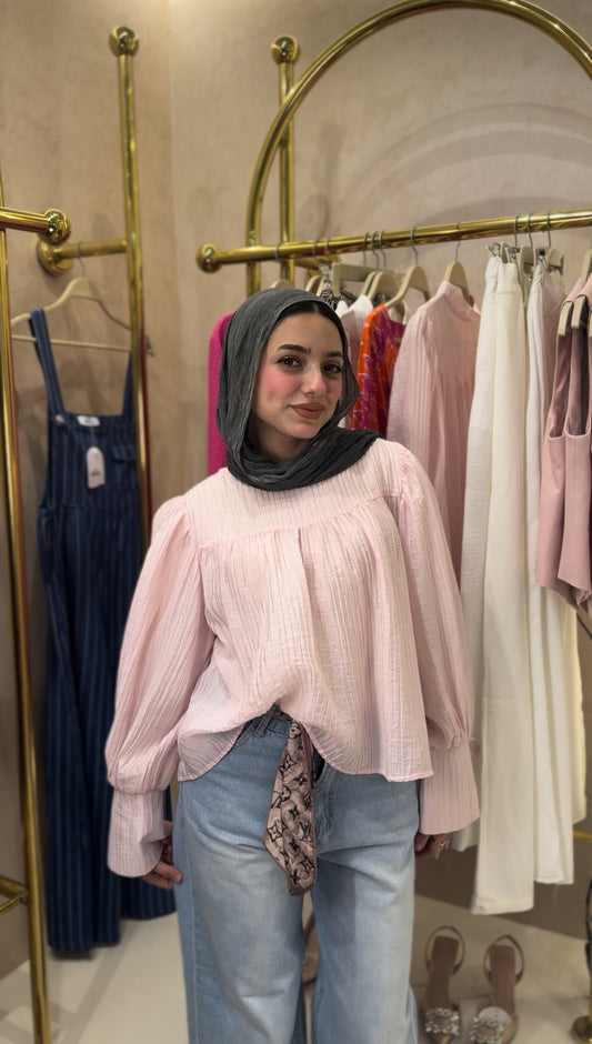Fuffle Vibe Top : (Baby pink)