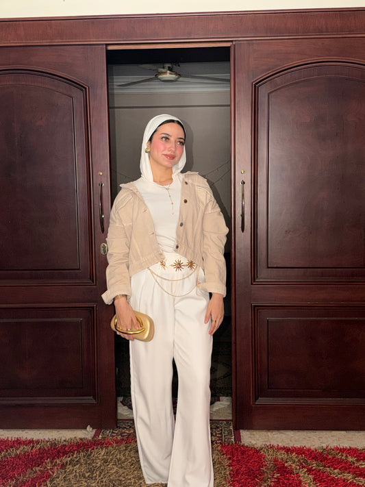 Crop Gabardine Jacket