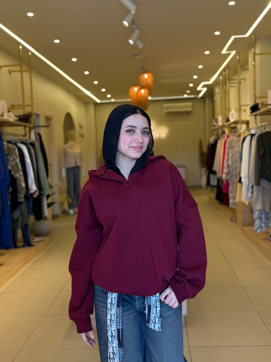 BURGANDY oversize hoodie