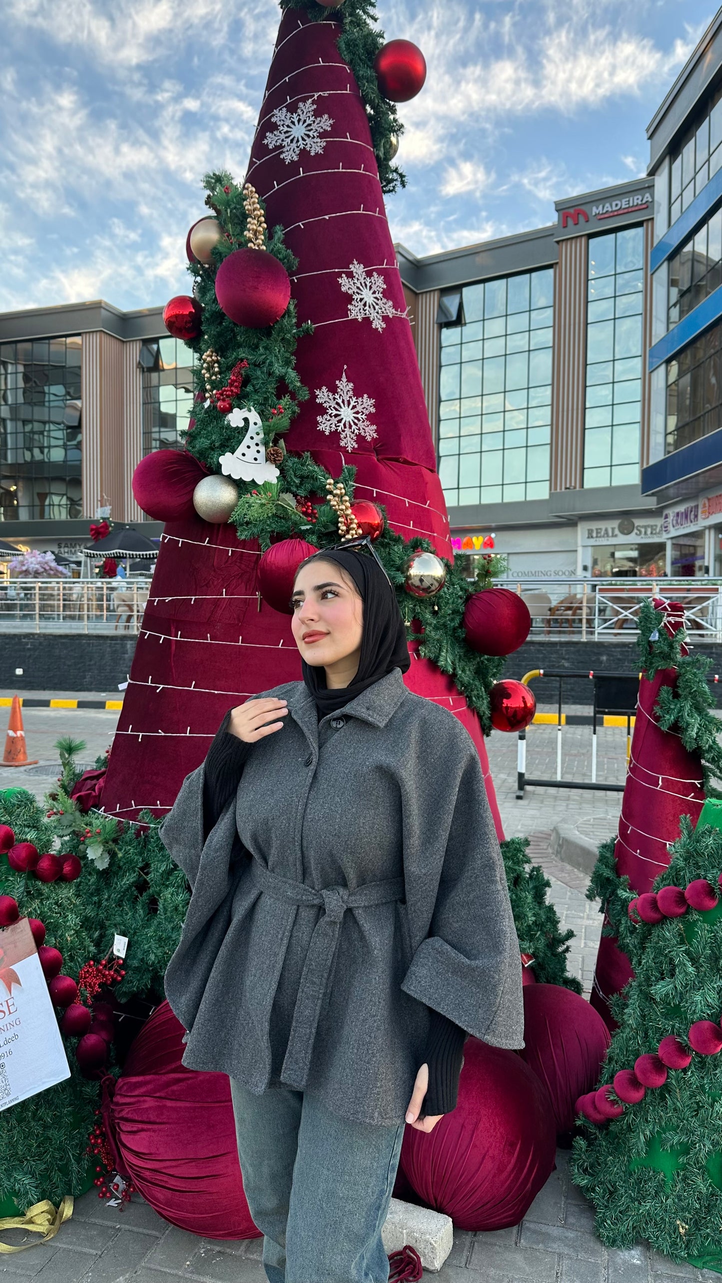 Elegant poncho: ( Gray )