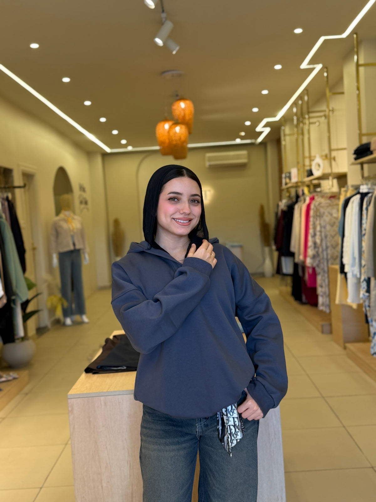 DARK GREY  POLO oversize hoodie
