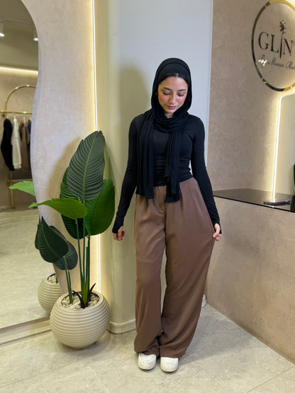 brown formal pants