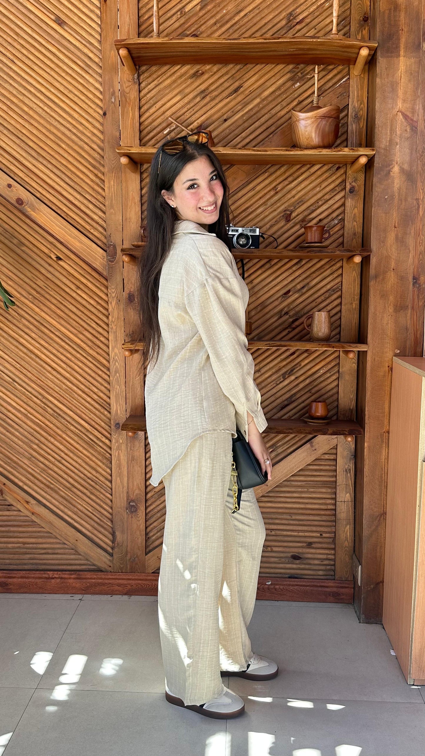 Beige Linen Elegance Set
