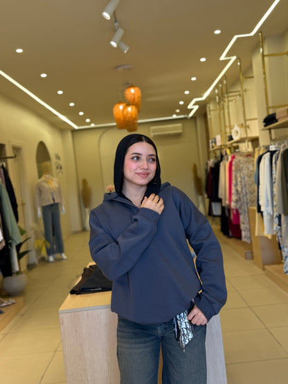 DARK GREY  POLO oversize hoodie
