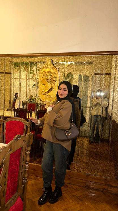 Zipped Wool Blouse : ( Caffe )