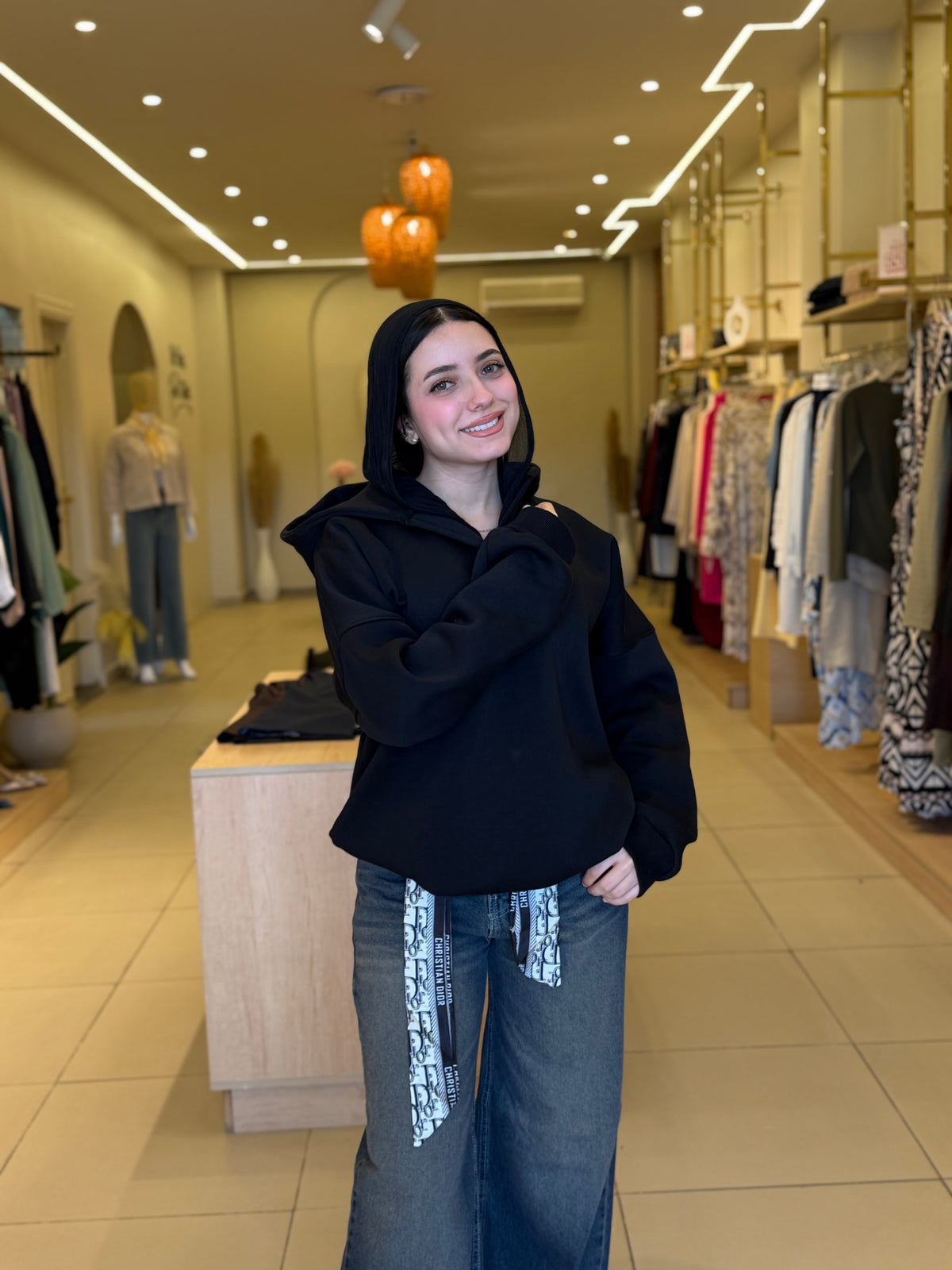 BLACK POLO oversize hoodie