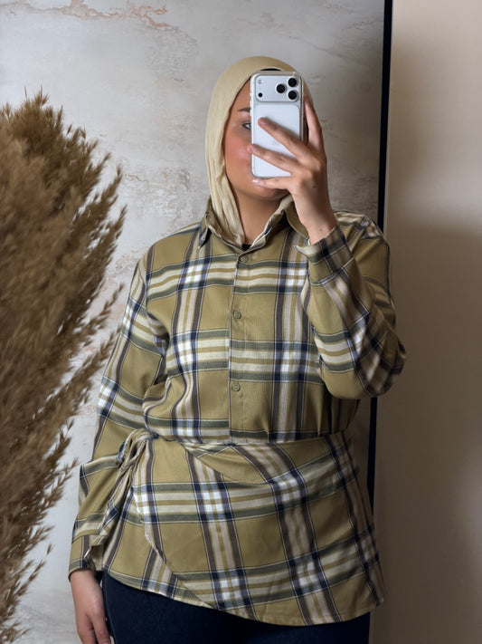 Sky check shirt