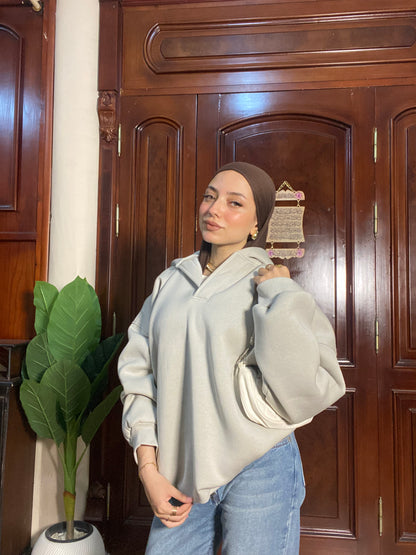 LIGHT GREY oversize hoodie