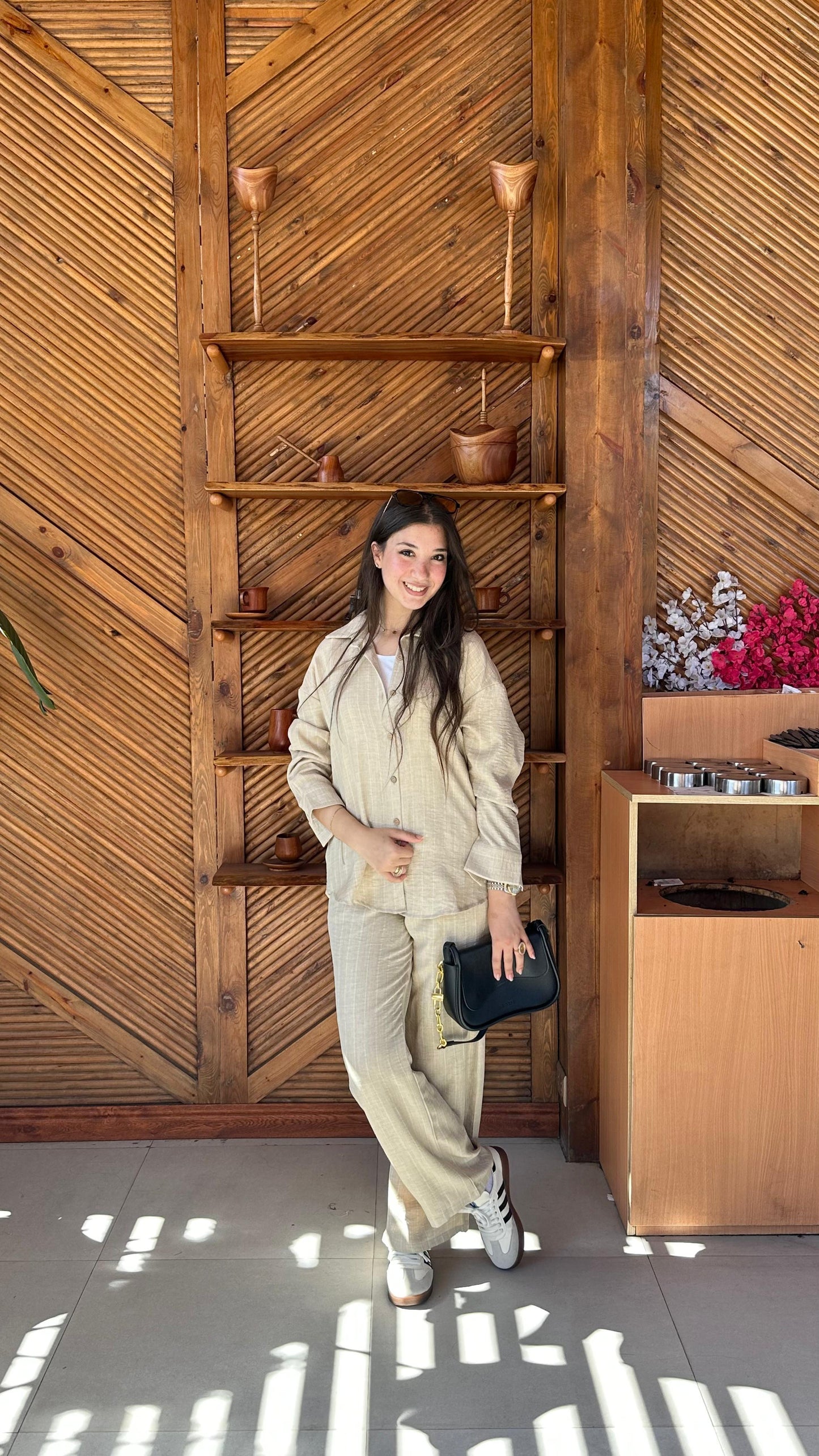 Beige Linen Elegance Set