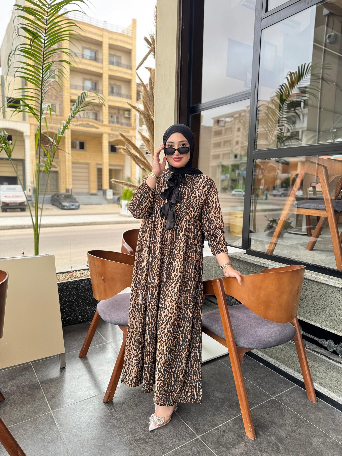 tigar print dress