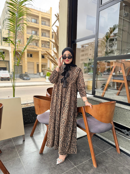 tigar print dress
