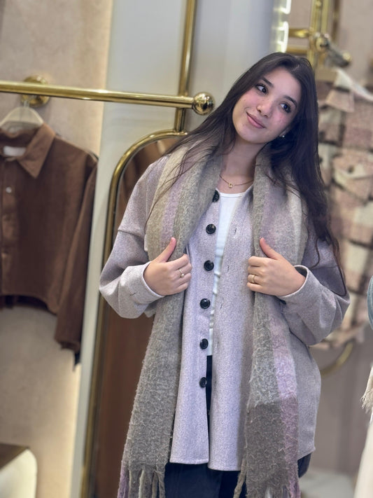 ‏Lavender Mist Flannel shirt