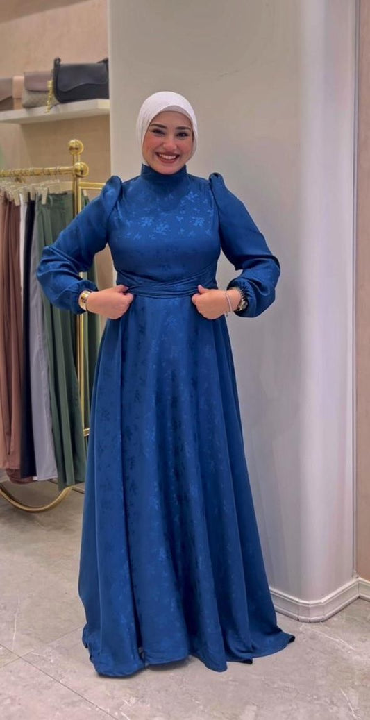 blue dual charm dress