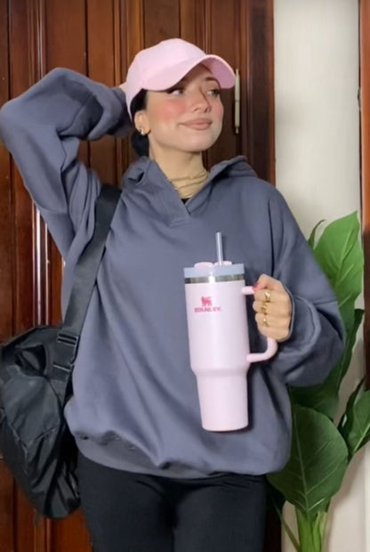 DARK GREY  POLO oversize hoodie