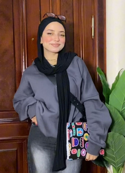 DARK GREY  POLO oversize hoodie