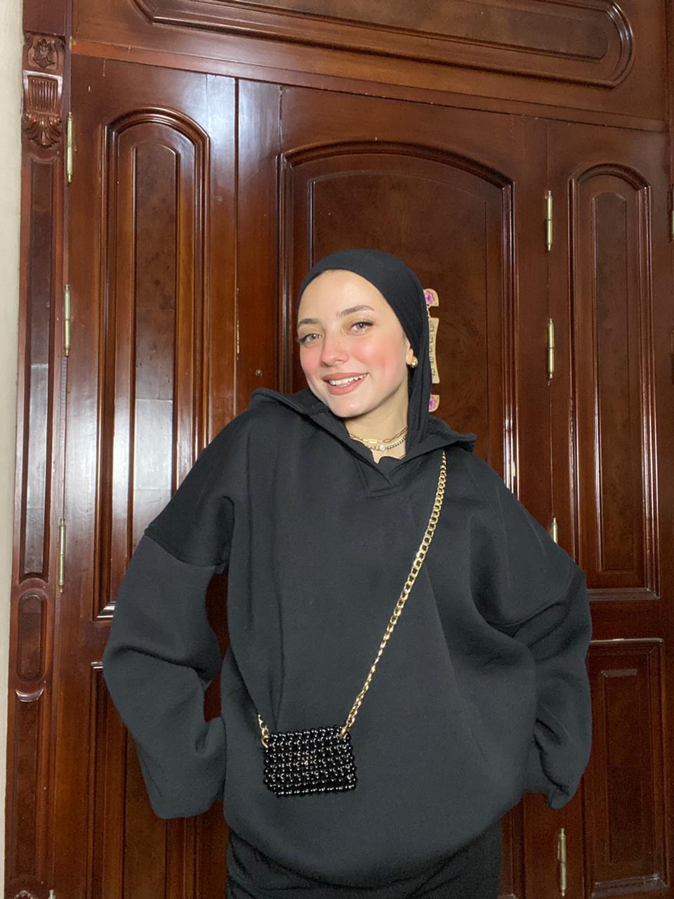 BLACK POLO oversize hoodie